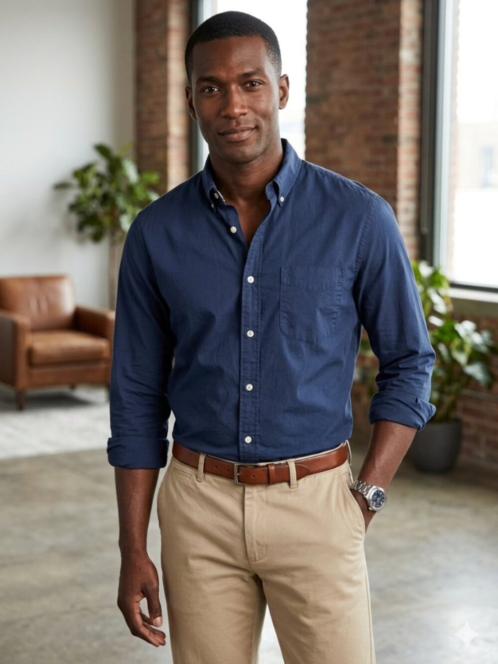 American Eagle Men's Seriously Soft Classic Fit Button Down Shirt